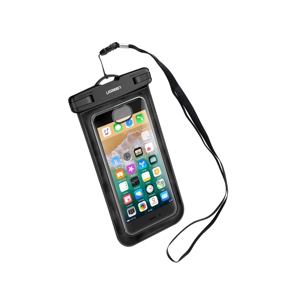 Водонепроницаемый чехол для телефона Ugreen lp186 waterproof case for phone  цвет: черный/прозрачный 50919_ - выгодная цена, отзывы, характеристики,  фото - купить в Москве и РФ