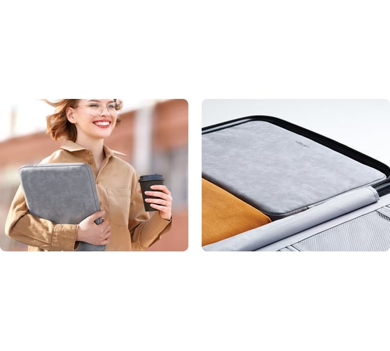 Чехол для ноутбука Ugreen lp187 portable laptop sleeve case 14-14.9''. цвет: серый _ 20476