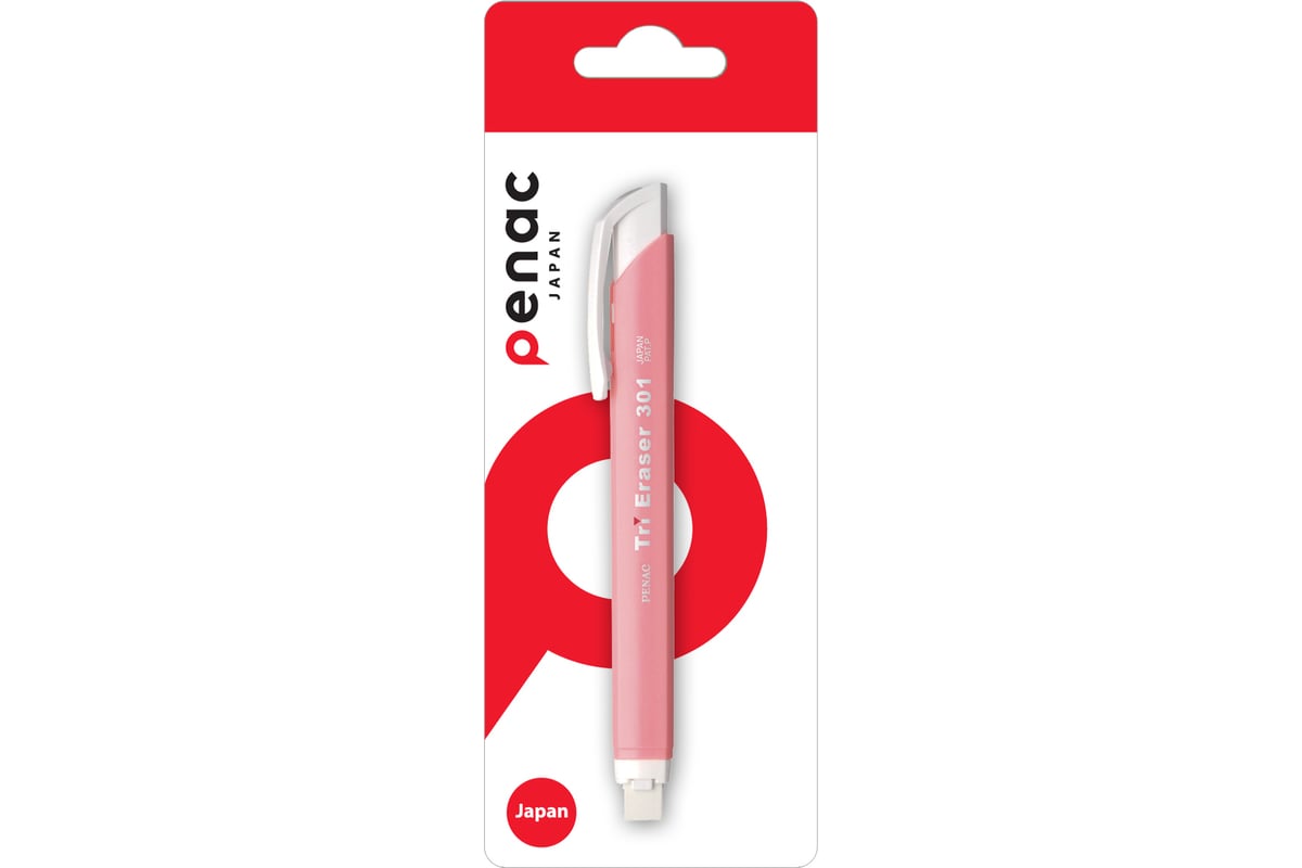 Ластик Penac tri eraser розовый, в блистере ET0401-28/B