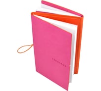 Записная книжка 2 в 1 Феникс + ESCALADA, А6, 128 л, Виннер оранжевый, Виннер малиновый 64059