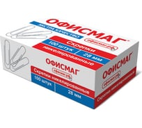 Скрепки Экстра 28 мм никелированные ОФИСМАГ 10 упаковок по 100 шт 271315