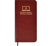 Записная книжка для записи интернет-адресов, логинов и паролей Феникс+ ESCALADA, А7+, 56 л, Сариф, коричневый 64070