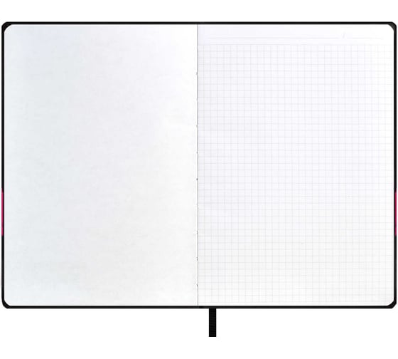 Записная книга на резинке Феникс +А5, 96 л, черный/красный 57335