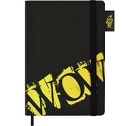 Записная книга на резинке Феникс + А5, 96 л, черный/желтый 57336
