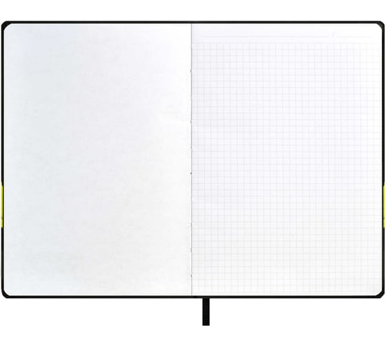 Записная книга на резинке Феникс + А5, 96 л, черный/желтый 57336