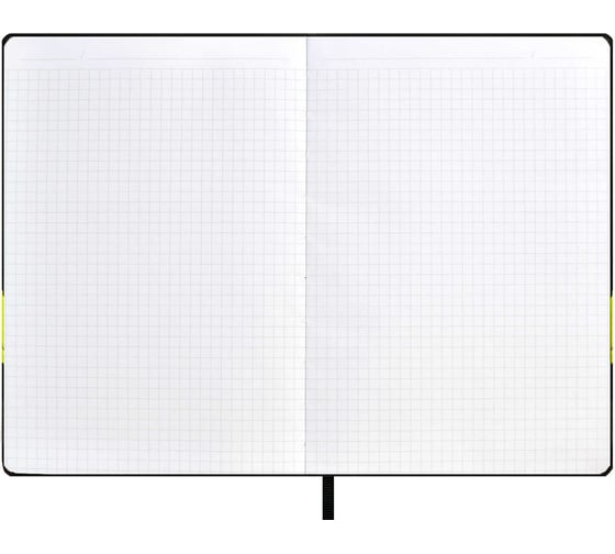 Записная книга на резинке Феникс + А5, 96 л, черный/желтый 57336