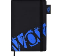 Записная книга на резинке Феникс + А5, 96 л, черный/синий 57334