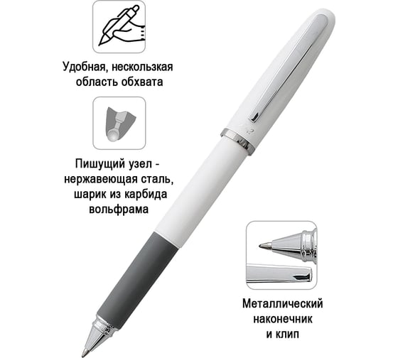 Гелевая ручка Penac fx-2 0.7мм черная, белый корпус, в подарочном футляре BB010601-GC6 Black