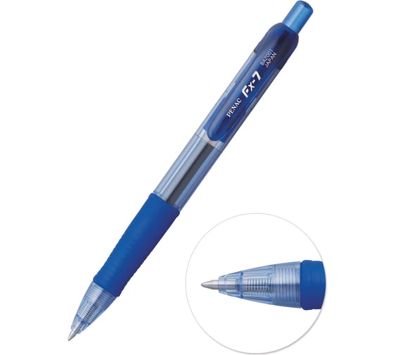Гелевая автоматическая ручка Penac fx-7 0.7 мм, синяя, в блистере BA2001/41-B