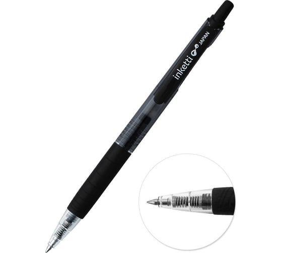 Гелевая автоматическая ручка Penac inketti 0.7мм, черная, 1 шт., в блистере BA3601-06F/B