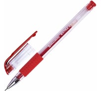 Гелевая ручка BRAUBERG с грипом Extra Gt Needle, Красная, игольчатый узел 0,5 мм, линия 0,35 мм 143921