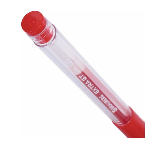 Гелевая ручка BRAUBERG с грипом Extra Gt Needle, Красная, игольчатый узел 0,5 мм, линия 0,35 мм 143921