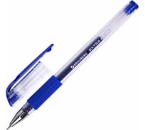Гелевая ручка BRAUBERG с грипом Extra Gt Needle, синяя, игольчатый узел 0,5 мм, линия 0,35 мм 143916