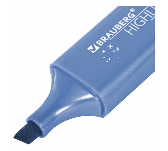 Текстовыделитель BRAUBERG перламутровый Синий Original Pearl, линия письма 1-5 мм 152441