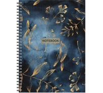 Бизнес-тетрадь Attache Selection А4 96 листов, floral клетка, мелованный картон, спираль, синий 1834214