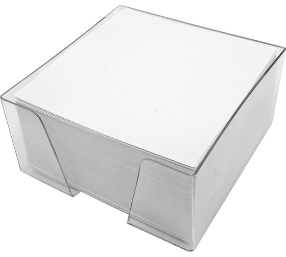 Бумажный блок WORKMATE 90x90x50 мм, белый, офсет, 60 гр, в пластиковой подставке 14-8384 1