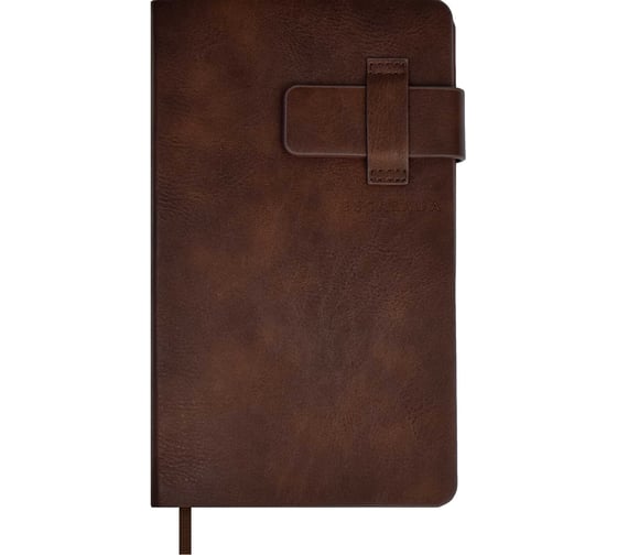 Записная книжка Феникс+ ESCALADA, А6+, 120 л, ШЕВИОТ КОРИЧНЕВЫЙ 64056
