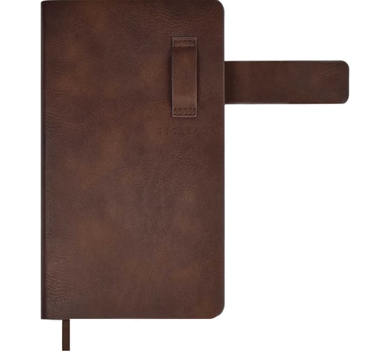 Записная книжка Феникс+ ESCALADA, А6+, 120 л, ШЕВИОТ КОРИЧНЕВЫЙ 64056