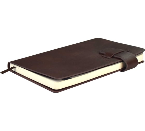 Записная книжка Феникс+ ESCALADA, А6+, 120 л, ШЕВИОТ КОРИЧНЕВЫЙ 64056