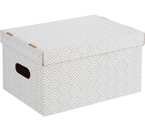 Короб для хранения Attache графит 340x250x180 усиленное дно ккд-2,белый, 3 шт 1824729