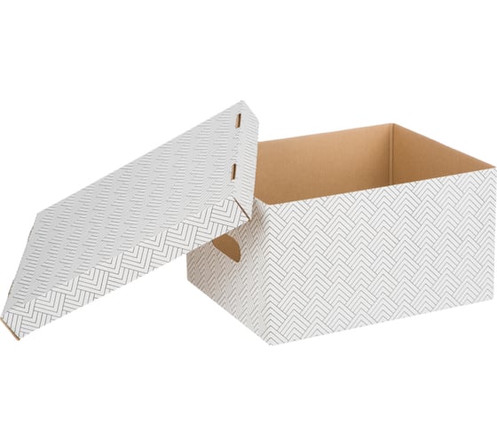 Короб для хранения Attache графит 340x250x180 усиленное дно ккд-2,белый, 3 шт 1824729