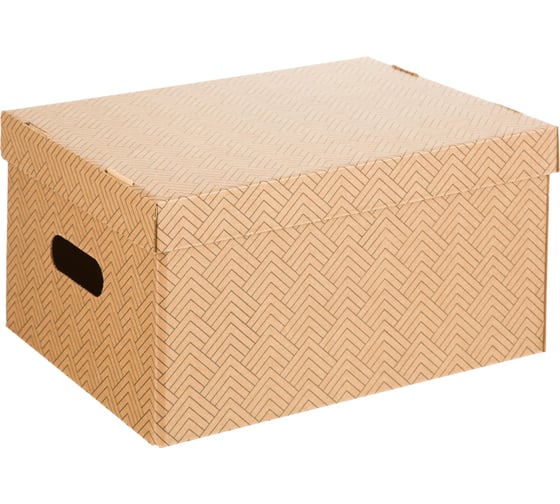 Короб для хранения Attache графит 340x250x180 усиленное дно ккд-2,бурый, 3 шт 1824725