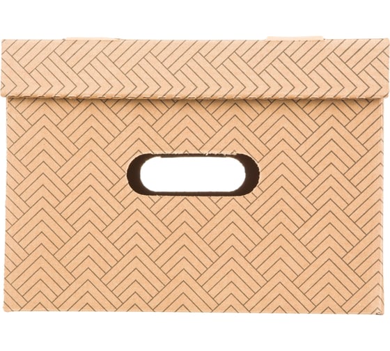 Короб для хранения Attache графит 340x250x180 усиленное дно ккд-2,бурый, 3 шт 1824725