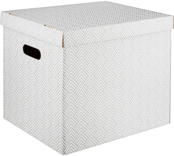 Короб для хранения Attache графит 390x320x290 усиленное дно ккд-1,белый, 3 шт 1824728