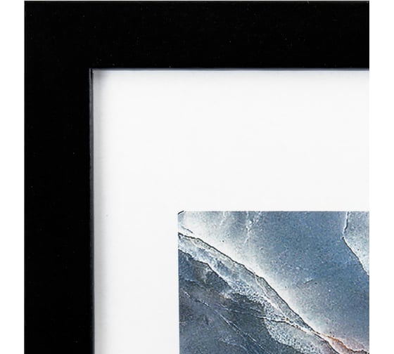 Рамка BRAUBERG 21x30 см, небьющаяся, комплект 4 шт., багет 16 мм мдф, basic, черная 391259