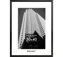Рамка BRAUBERG 30x40 см, небьющаяся, багет 14 мм, пластик, original, черная 391230