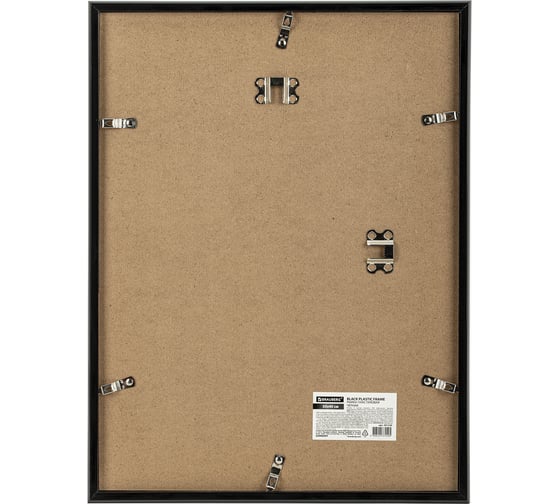 Рамка BRAUBERG 30x40 см, небьющаяся, багет 14 мм, пластик, original, черная 391230
