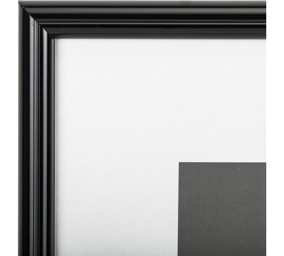 Рамка BRAUBERG 30x40 см, небьющаяся, багет 14 мм, пластик, original, черная 391230