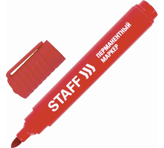 Перманентный маркер Staff Basic Pm-733, красный, круглый наконечник 2,5 мм 150734