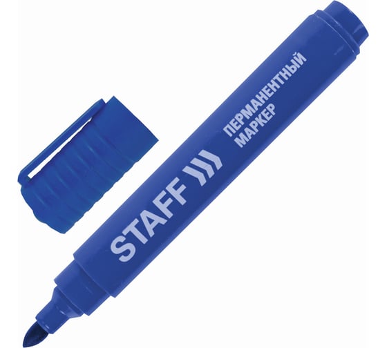 Перманентный маркер Staff Basic Pm-733, синий, круглый наконечник 2,5 мм 150732