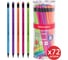 Чернографитный карандаш BRAUBERG hb с ластиком, ultra color, выгодный комплект 72 штуки 880762 1