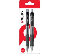 Ручка гелевая автоматическая Penac fx-7 0,7мм черная, 2 шт. в блистере BA2001-06/2B