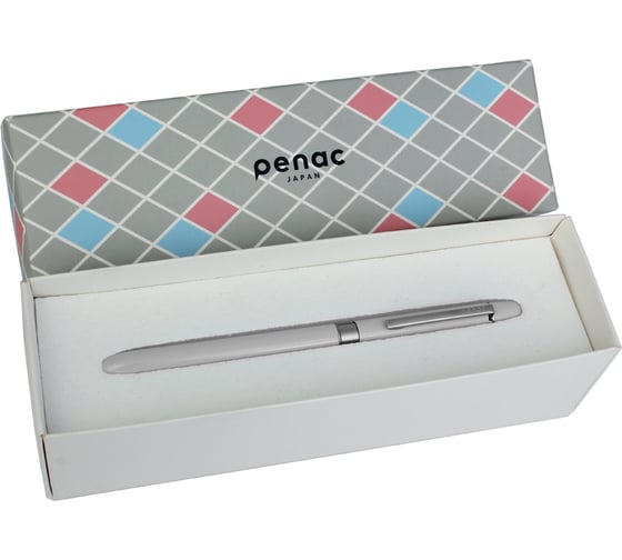 Многофункциональня ручка Penac multisync 107 синие+красные чернила+грифель белый корпус MF0107WH-GC8