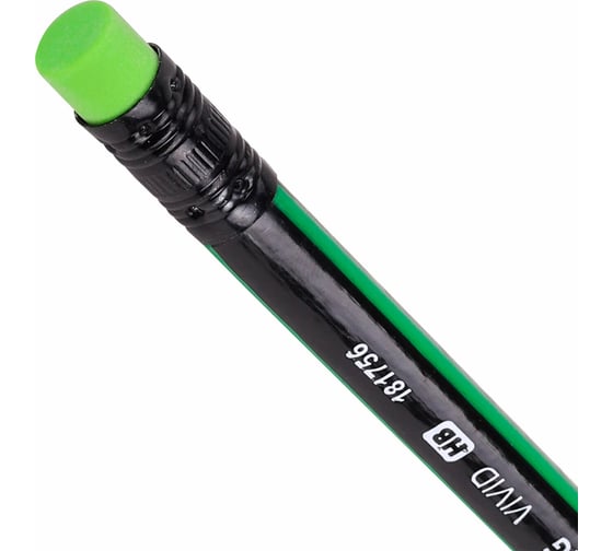 Чернографитный карандаш BRAUBERG hb с ластиком, vivid, выгодный комплект 72 штуки 880760