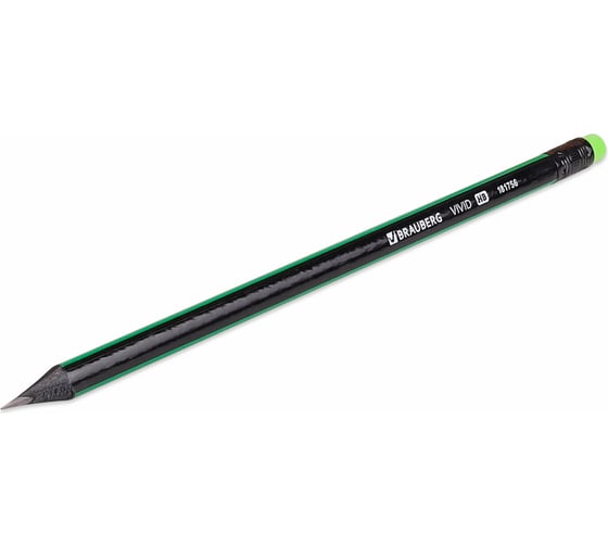 Чернографитный карандаш BRAUBERG hb с ластиком, vivid, выгодный комплект 72 штуки 880760