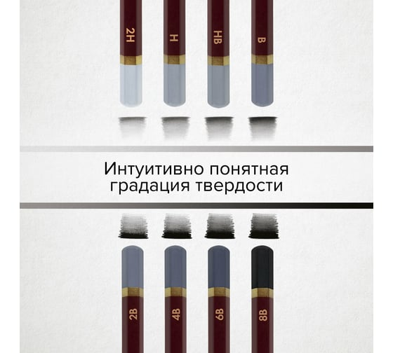 Чернографитный карандаш BRAUBERG hb, art premiere, выгодный комплект 12 штук 880750