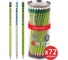 Чернографитный карандаш BRAUBERG hb с ластиком, green, выгодный комплект 72 штуки 880761 1