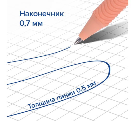 Стираемая гелевая ручка с грипом BRAUBERG soft silk pastel, синяя, комплект 4 штуки, узел 0.7 мм 880736