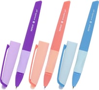 Стираемая гелевая ручка с эргономичным грипом BRAUBERG repeat color, синяя, ассорти, 0.5 мм 144072