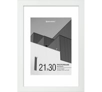Рамка BRAUBERG 21x30 см с паспарту 15x21 см, небьющаяся, багет 20 мм пластик, new age, белая 391276