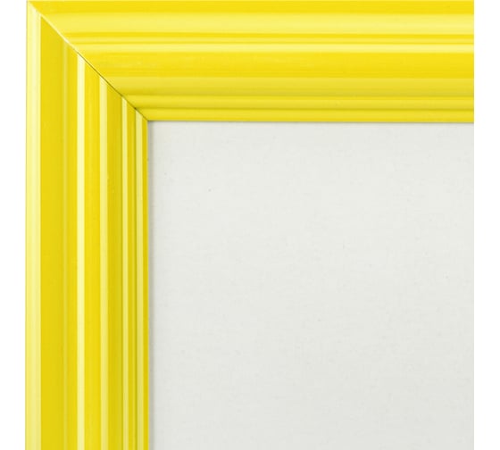 Рамка BRAUBERG 21x30 см, небьющаяся, багет 17.5 мм, пластик, colorful, желтая 391246