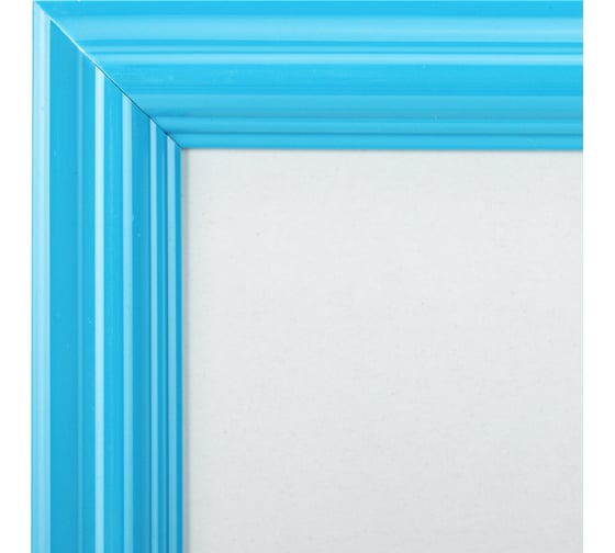 Рамка BRAUBERG 21x30 см, небьющаяся, багет 17.5 мм, пластик, colorful, голубая 391238