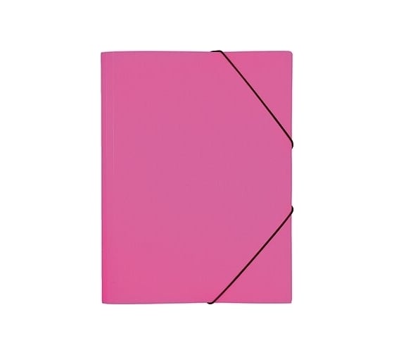 Пластиковая папка Hatber HD А4 с клапанами на резинке DIAMOND NEON 500 мкм Розовая, 35шт. 035332