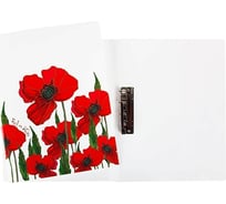 Пластиковая папка Hatber HD А4 с металлическим прижимом корешок 14 мм-Red on White-, 35шт. 028292