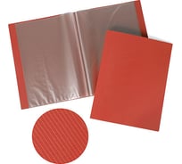 Пластиковая папка Hatber 20 вкладышей А4 корешок 14 мм LINE 500 мкм Красная, 35шт. 036988