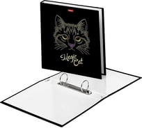 Папка А5 на 2-х кольцах Hatber  200x230мм мат.ламин. 3D фольга-Котомагия- , 12шт. 070902